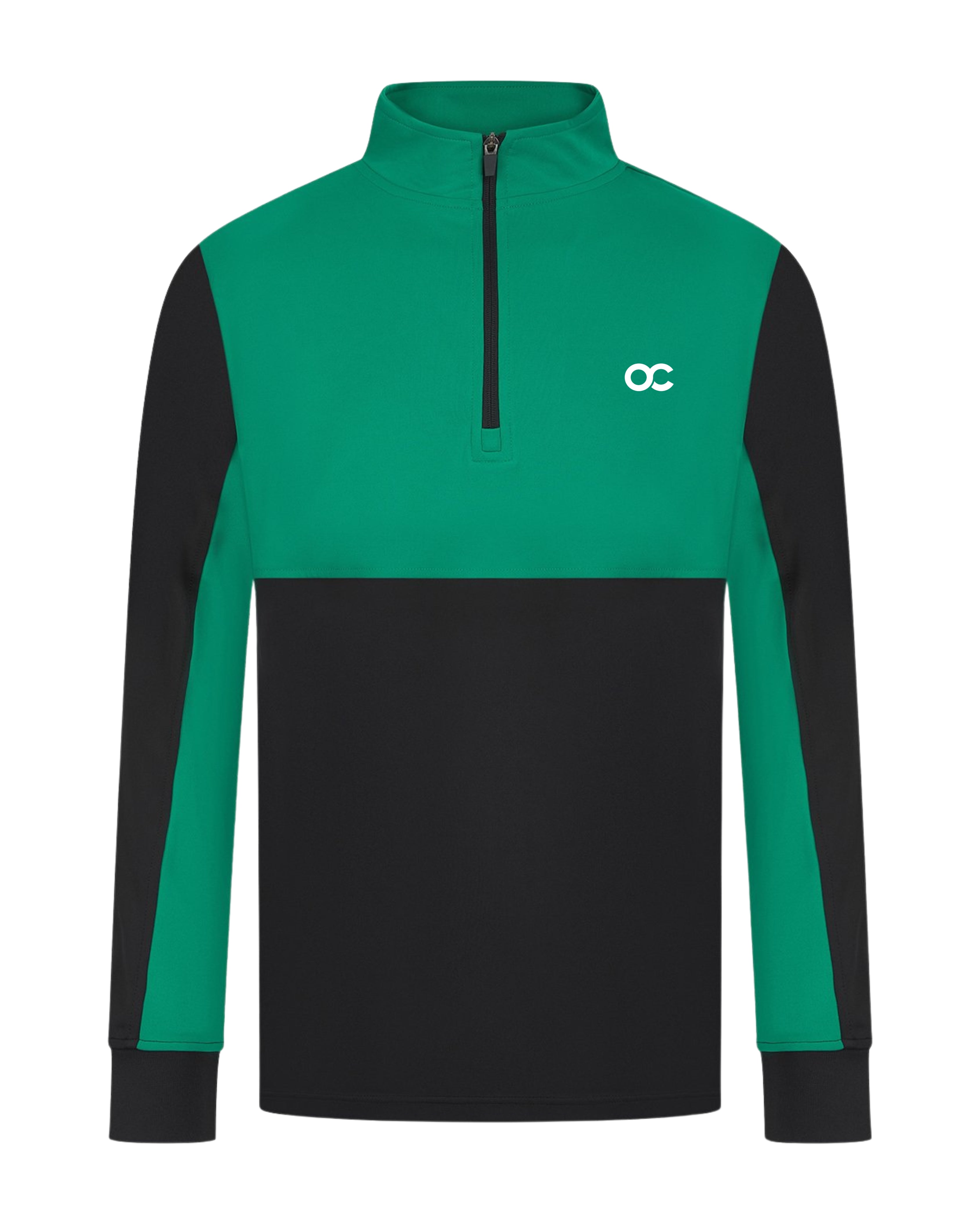 Teamwear half zip black/emerald green