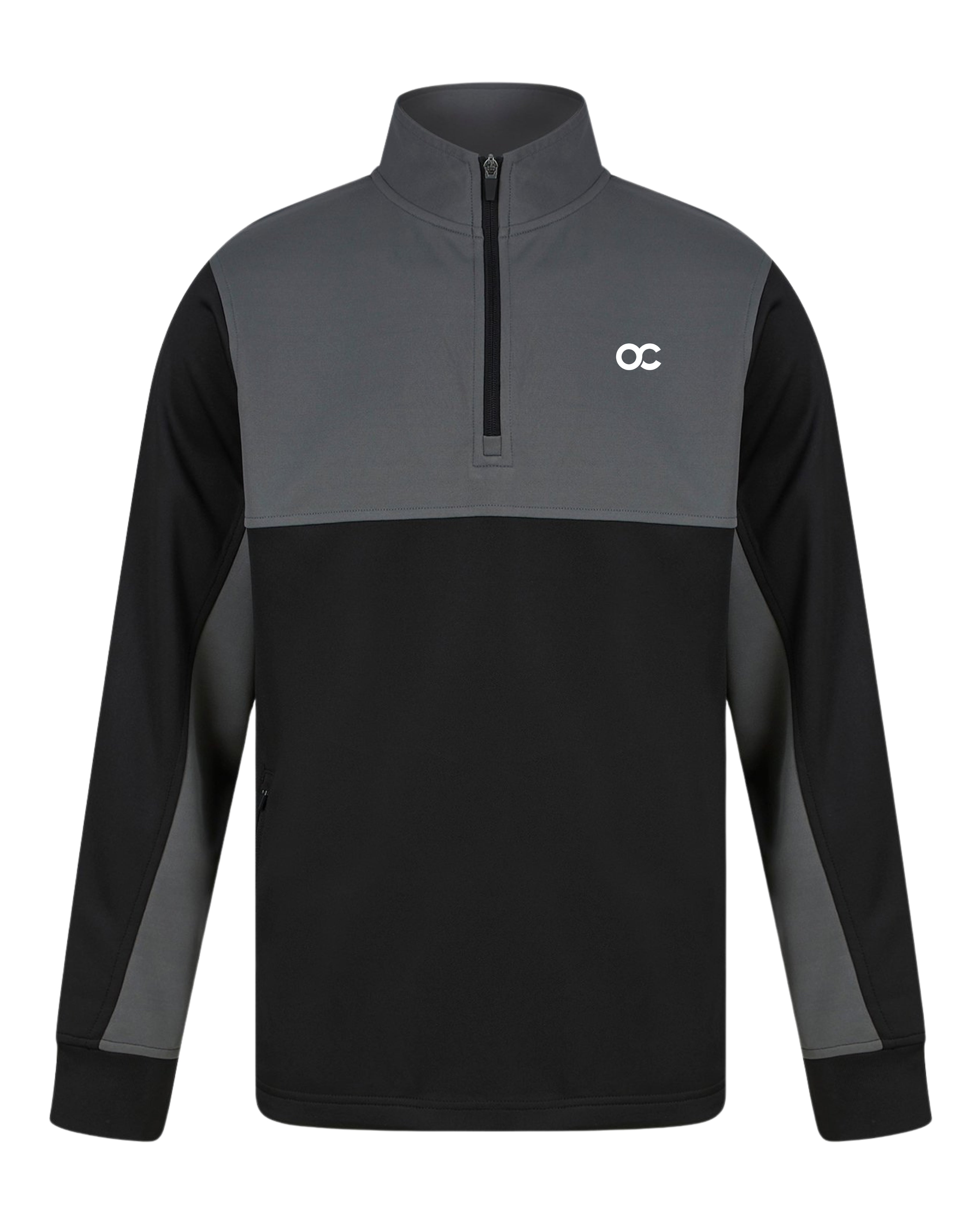 Teamwear half zip black/grey