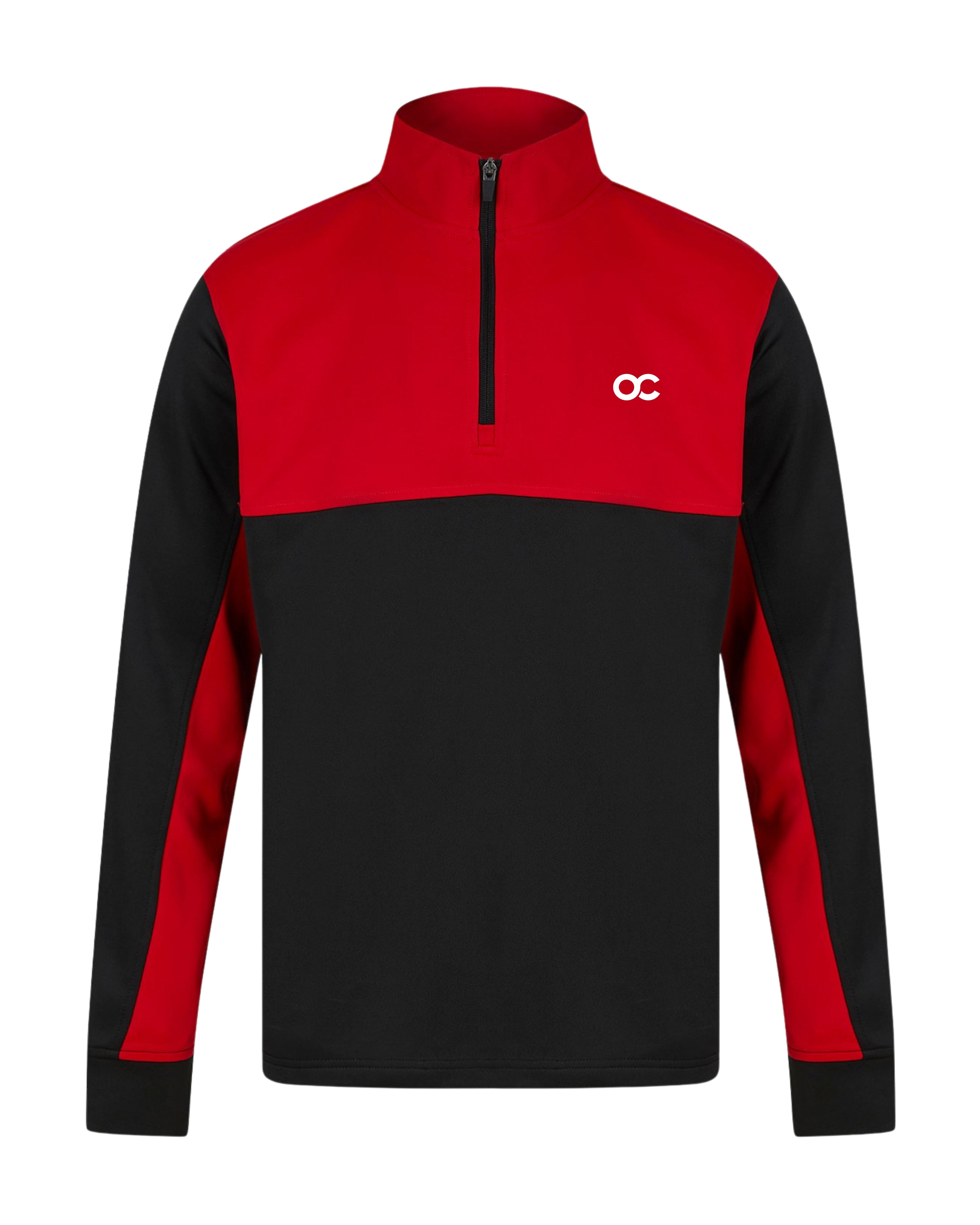 Teamwear half zip kids black/red