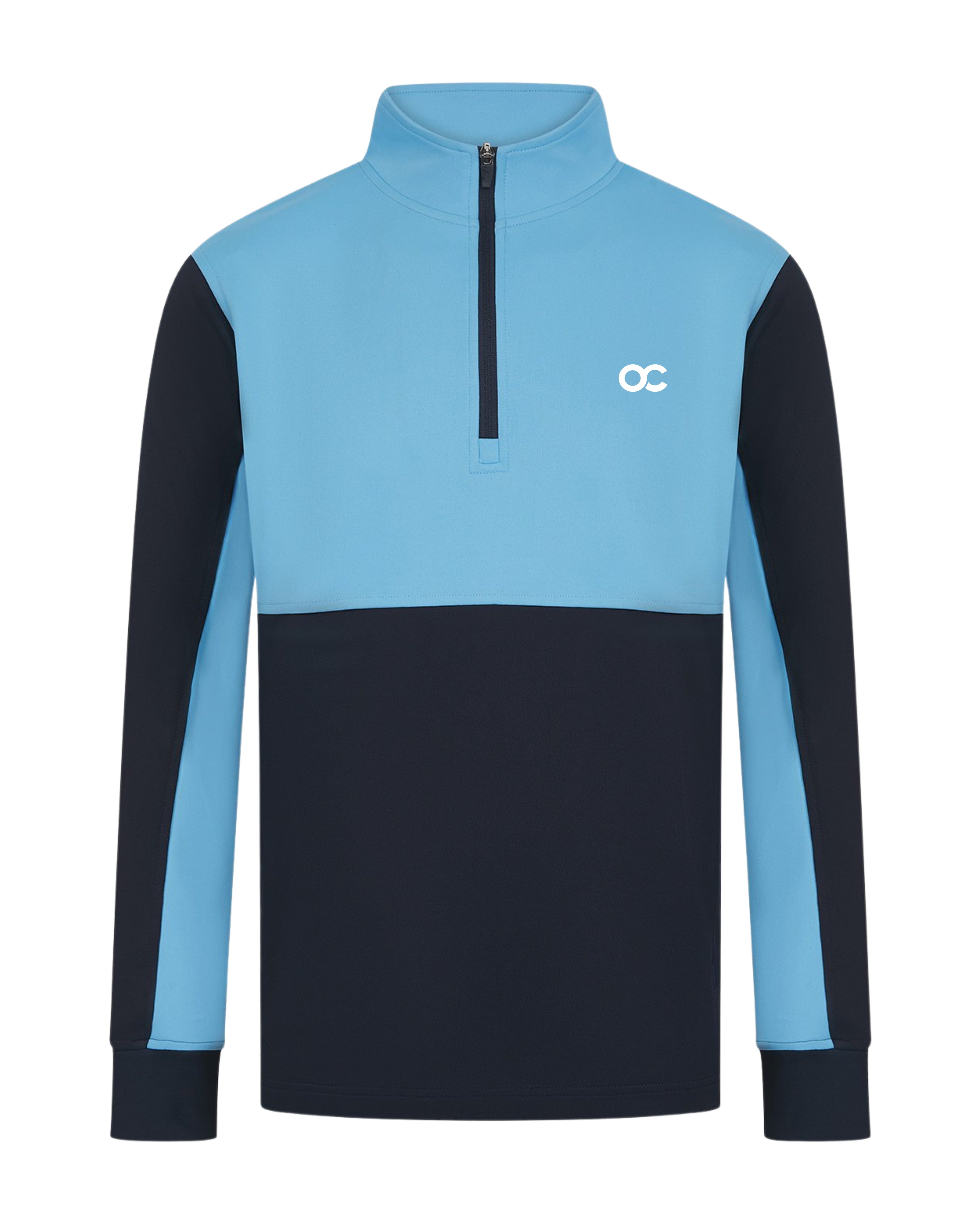 Teamwear half zip navy/light blue